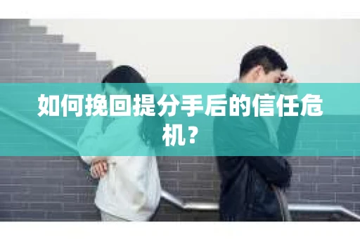 如何挽回提分手后的信任危机？