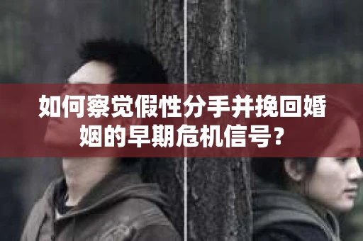 如何察觉假性分手并挽回婚姻的早期危机信号？