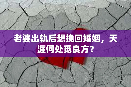 老婆出轨后想挽回婚姻，天涯何处觅良方？