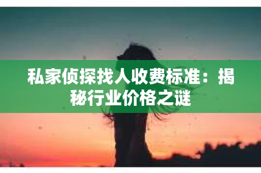 私家侦探找人收费标准：揭秘行业价格之谜