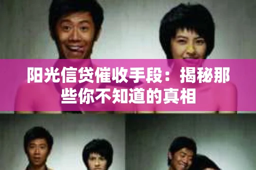 阳光信贷催收手段：揭秘那些你不知道的真相