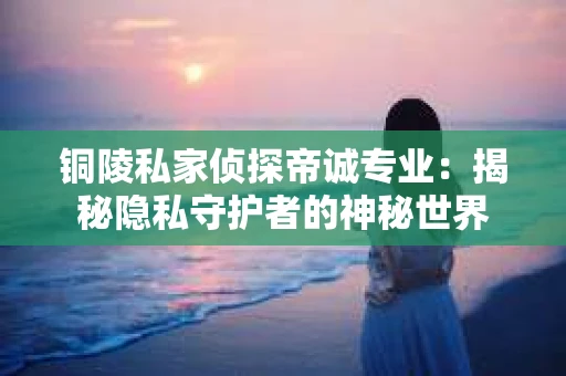 铜陵私家侦探帝诚专业：揭秘隐私守护者的神秘世界