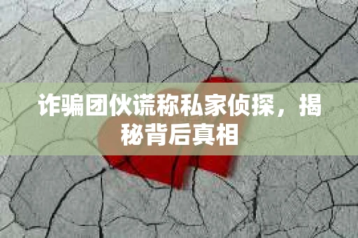 诈骗团伙谎称私家侦探，揭秘背后真相