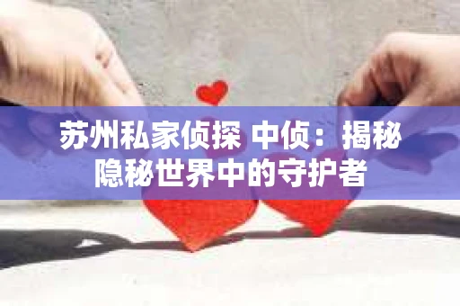 苏州私家侦探 中侦：揭秘隐秘世界中的守护者