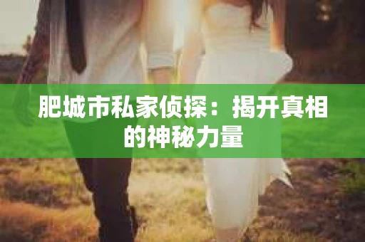 肥城市私家侦探：揭开真相的神秘力量