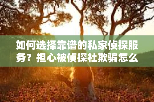 如何选择靠谱的私家侦探服务？担心被侦探社欺骗怎么办？