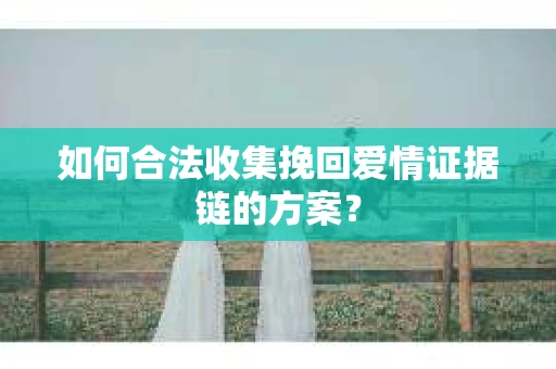 如何合法收集挽回爱情证据链的方案？